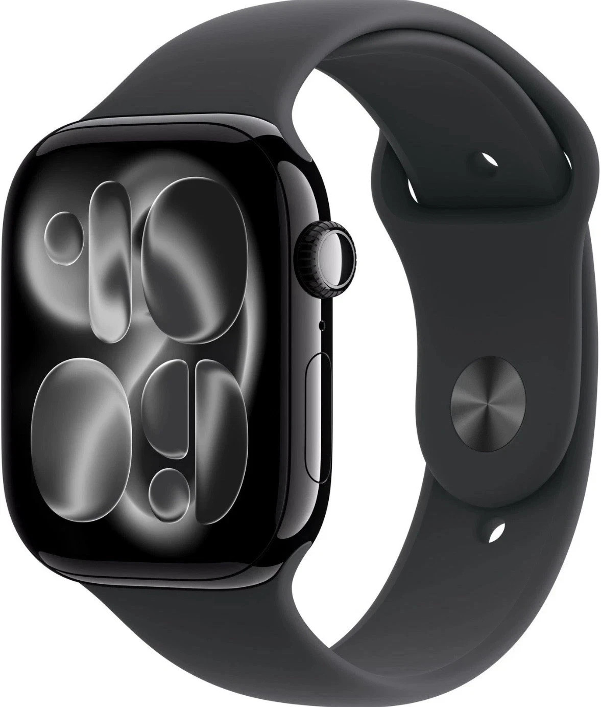 Apple Watch Series 11 46mm Jet Black Aluminum – Black Sport Band – New! No Box