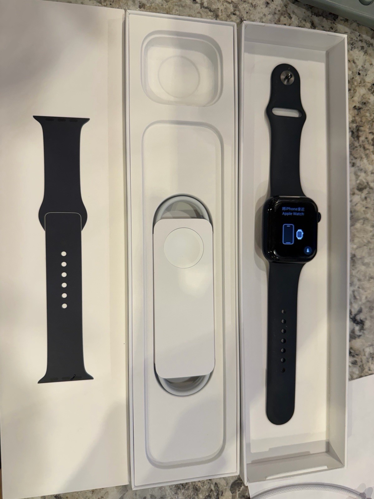 Apple Watch Series 7 45mm Midnight Black Aluminum Case, GPS, Cellular, Unlocked