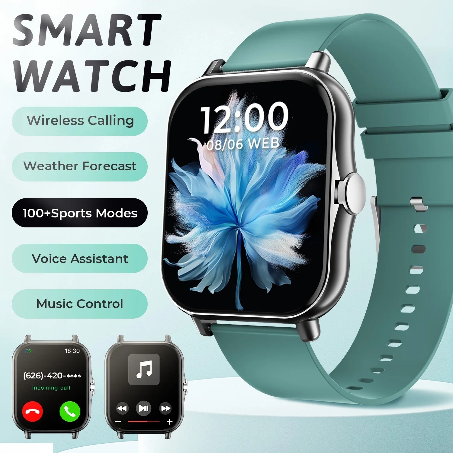 New Smartwatch BT Call Health&Sleep Monitor 1.83”HD Screen Unisex Smart Watch