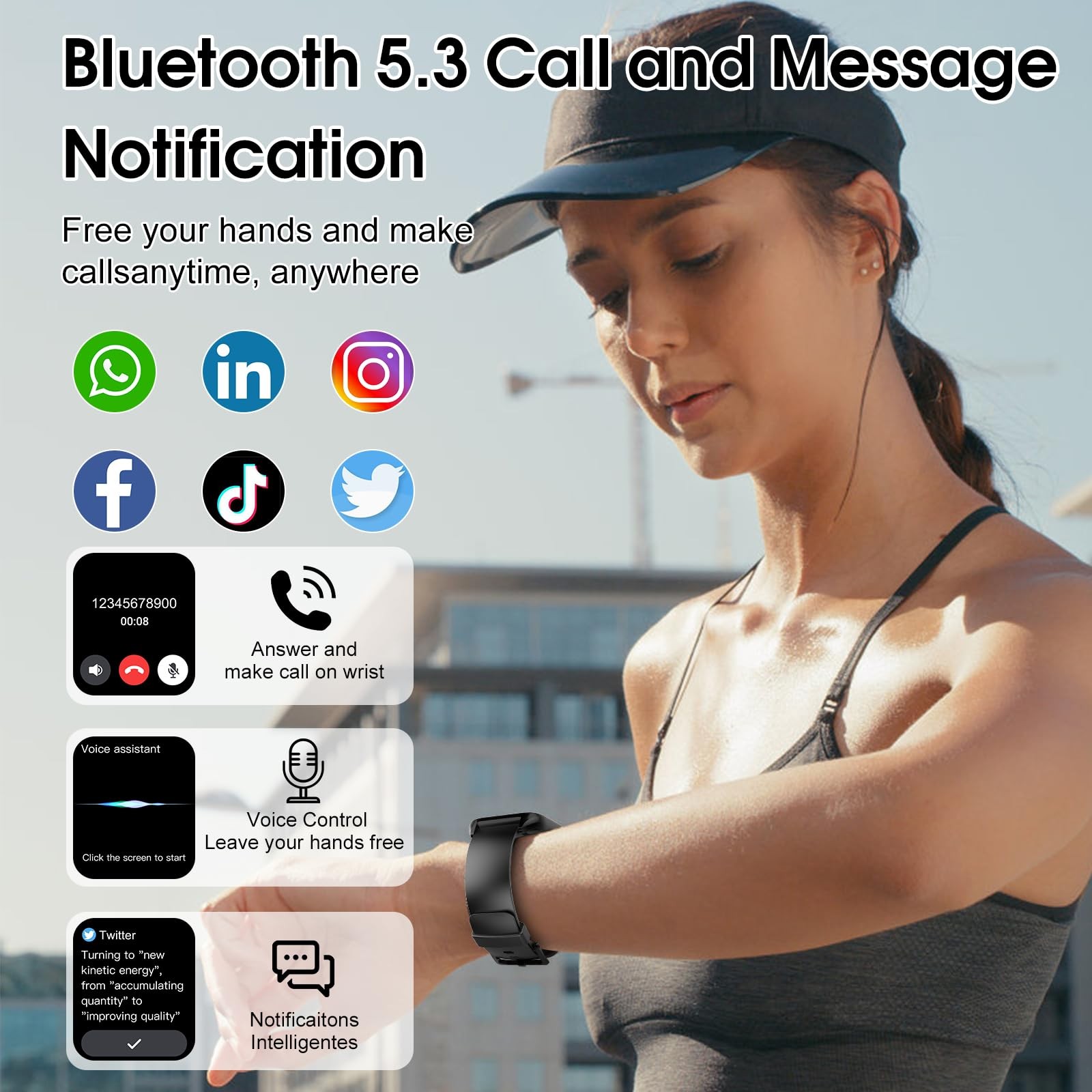 Reloj Inteligente Bluetooth Para Hombres y Mujeres (Contestar/Realizar Llamadas)