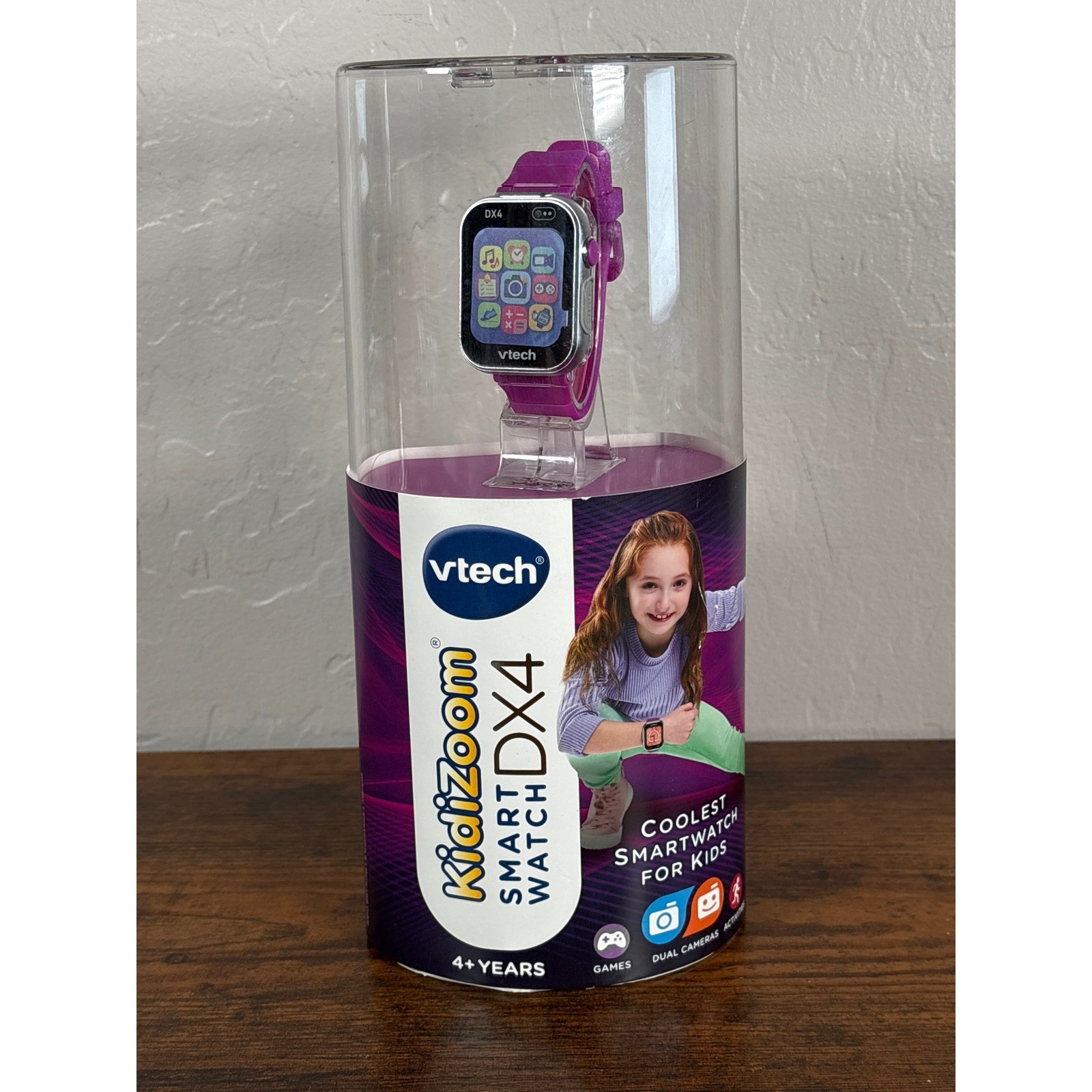 VTech KidiZoom Smartwatch DX4 Purple Kids Digital Camera Watch 80-575210 NEW