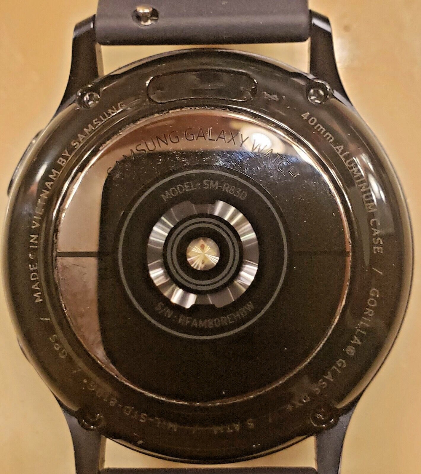 $249 MSRP- Samsung Galaxy Watch Active 2 SM-R830 40mm Aqua Black- Defective