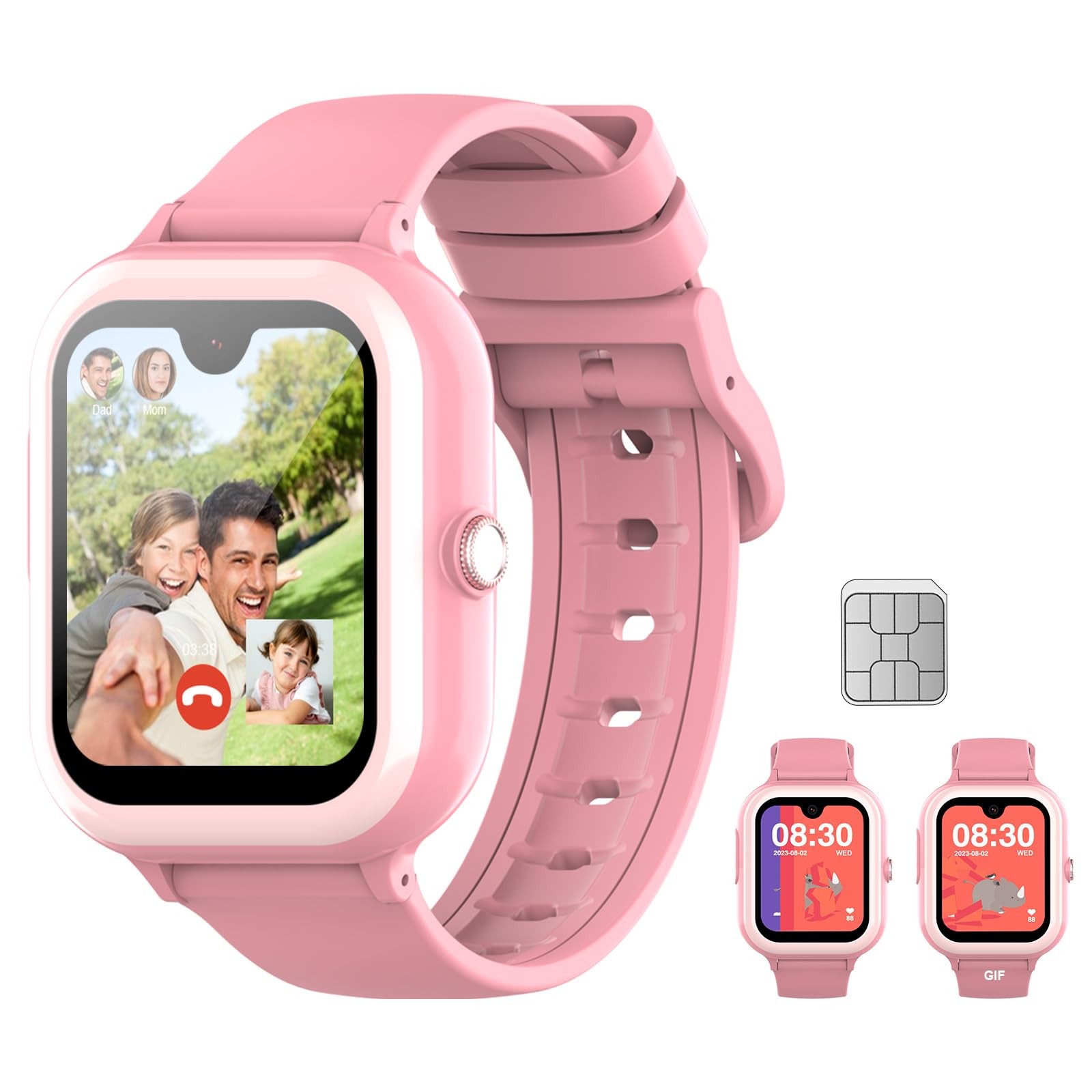 Wonlex 4G GPS with SIM Card, 1.78″ AMOLED Large Touch Screen for , Boys Girls…