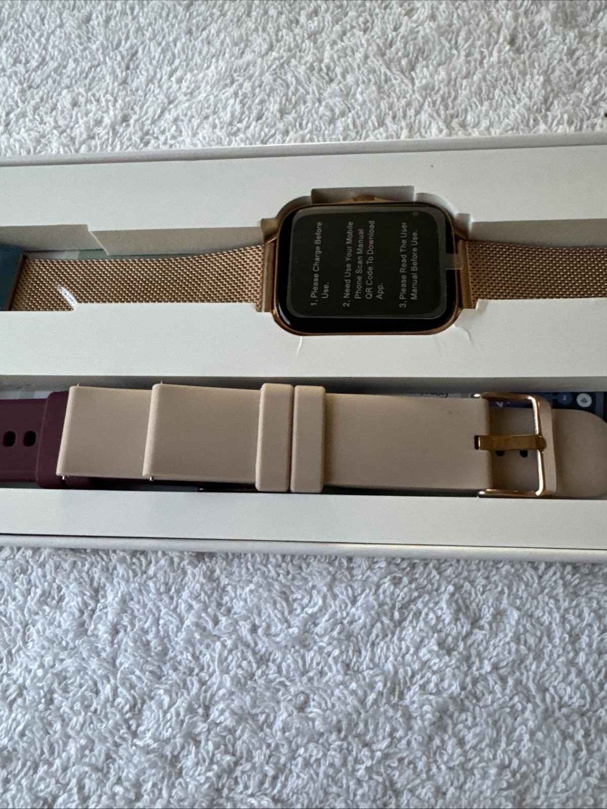 Smart Watch China 3 Different Bands Instructions 1 Year Warranty Charging NEW