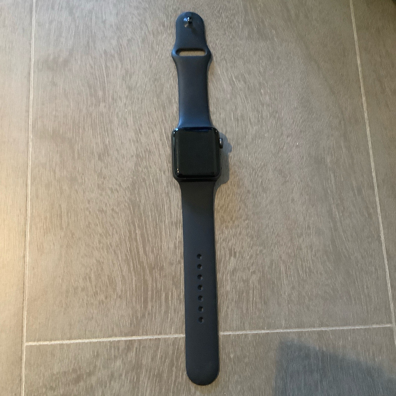 Apple Watch Series 3 black 38mm with black sports band ready for new activation