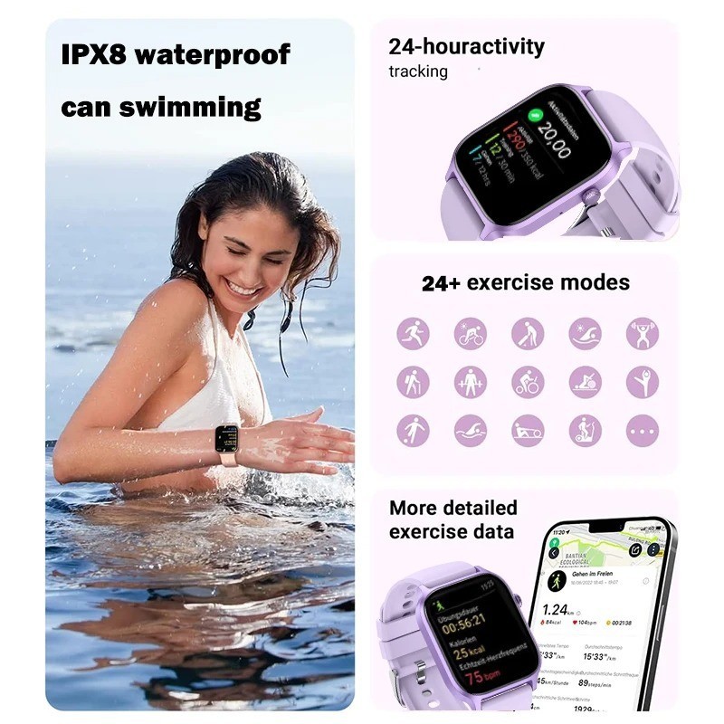 Smart Watch 2025 Bluetooth Call Health Diving Smartwatch Men Women