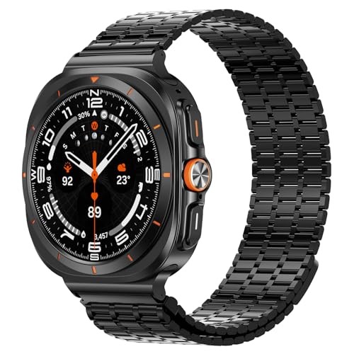 Magnetic Metal Band Compatible with Samsung Galaxy Watch Ultra 47mm Men Steel