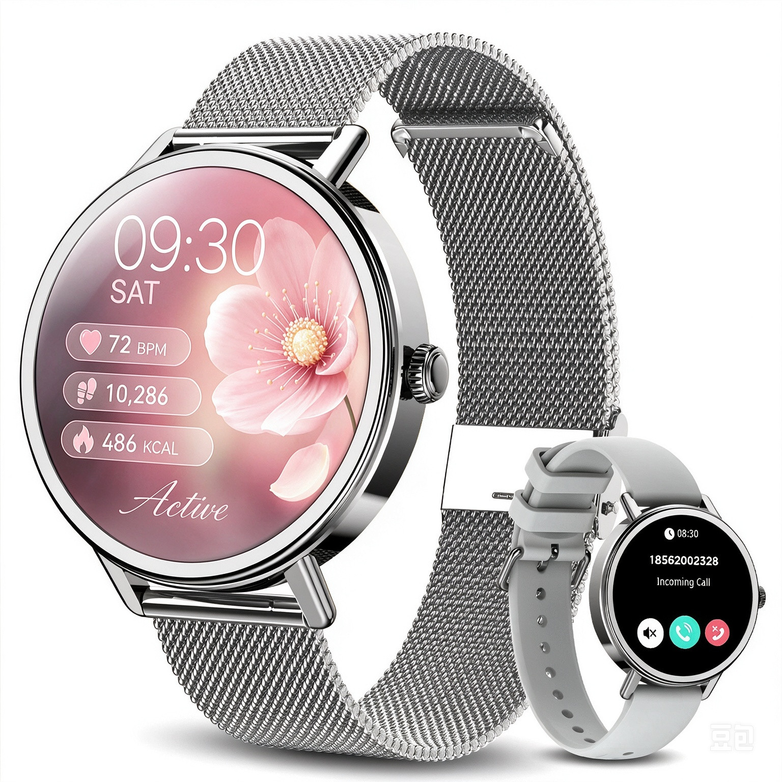 Women Smart Watch Bluetooth Calling Fitness Tracker Waterproof Ladies Smartwatch