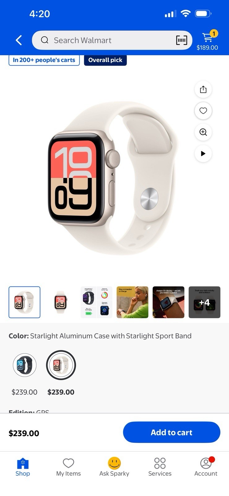 Apple Watch SE 3 40mm Silver Aluminum GPS 32GB Pink Leather Band