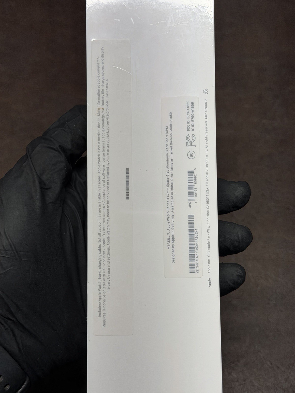 NIB Apple Watch Series 3 42mm Space Gray Aluminum Case with Black Sport SEALED