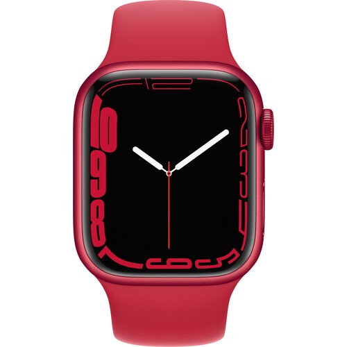 Apple Watch Series 7 (GPS + Cellular) 45mm Red Aluminum Case with Red Sport Band