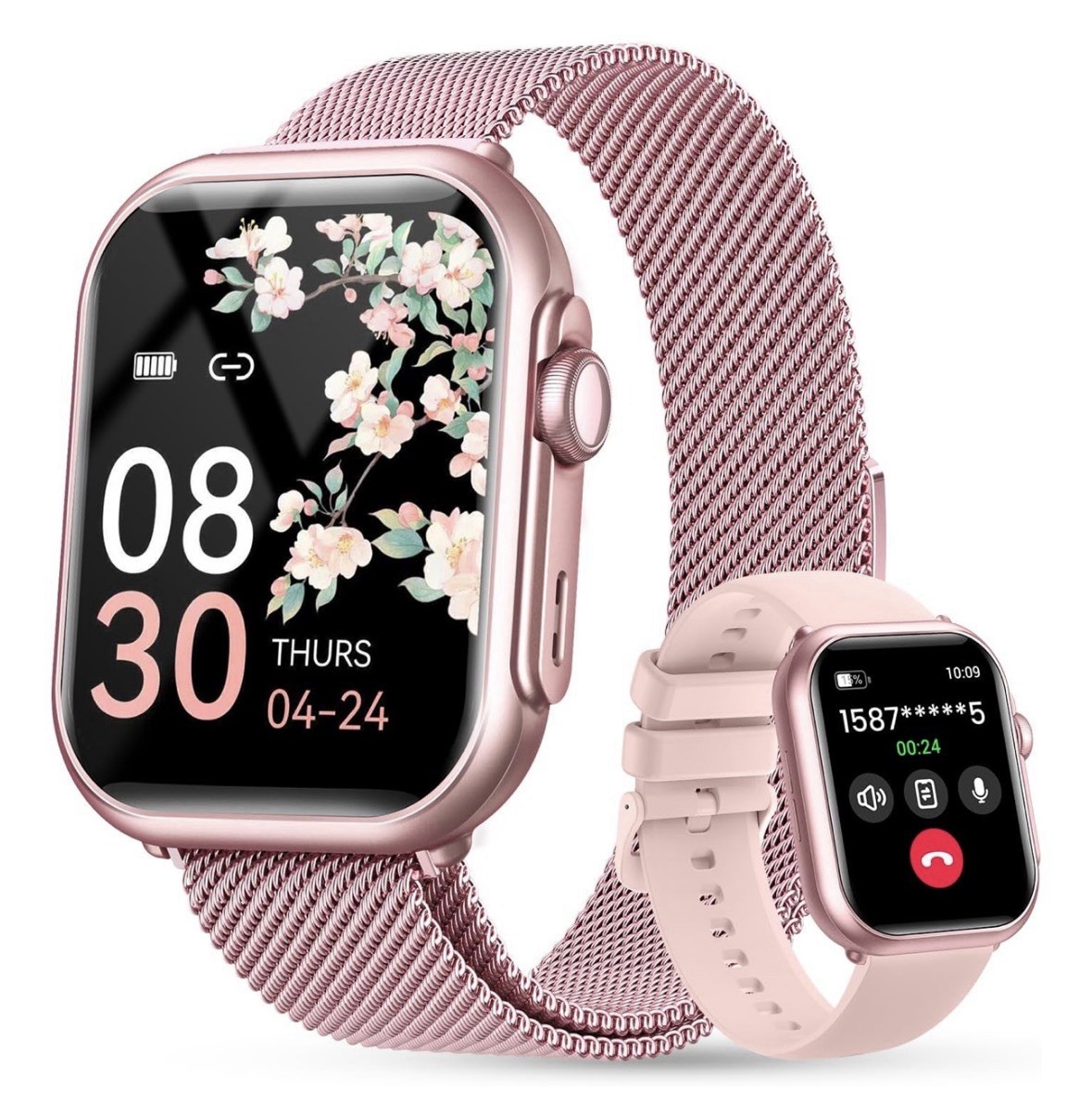 Banivs 1.85” Smart Watch Monitors Fitness Sleep Heart Rate Make/ Rec Calls IPX7