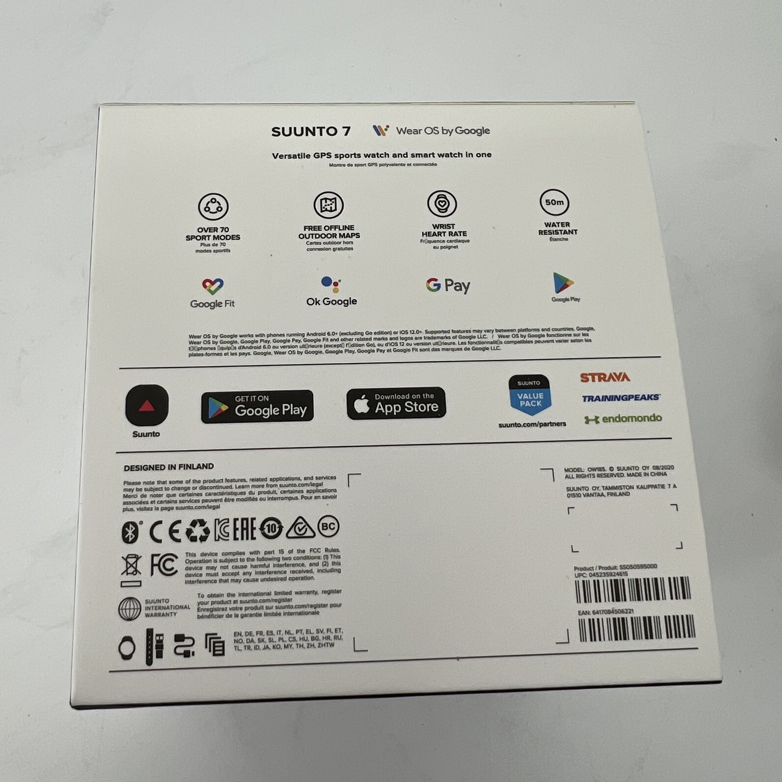 IN BOX SUUNTO 7 GPS Sports Smart Watch Silver US