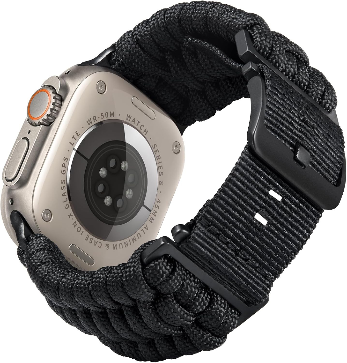 Braided Paracord Nylon Strap Compatible with Apple Watch 49mm Ultra3 Series 11