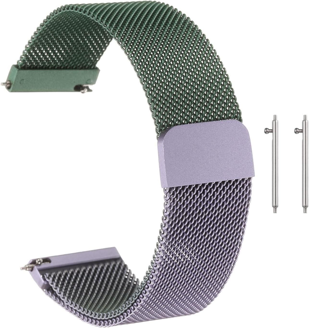 Stainless Steel Mesh Band for Men Women Quick Release Adjustable Magnetic Buckle