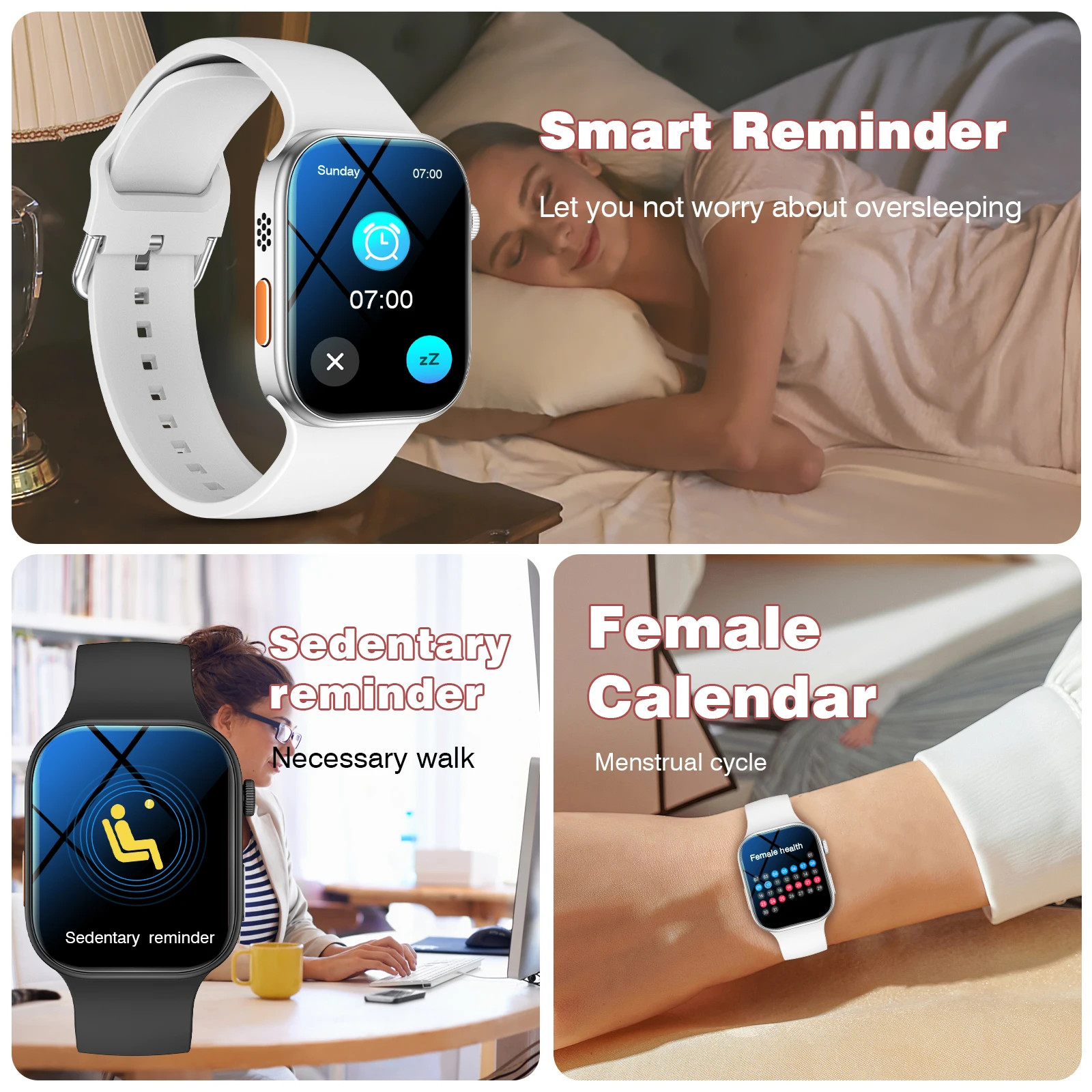 Bluetooth Smart Watch Fitness Tracker Heart Rate Sleep For Android iO