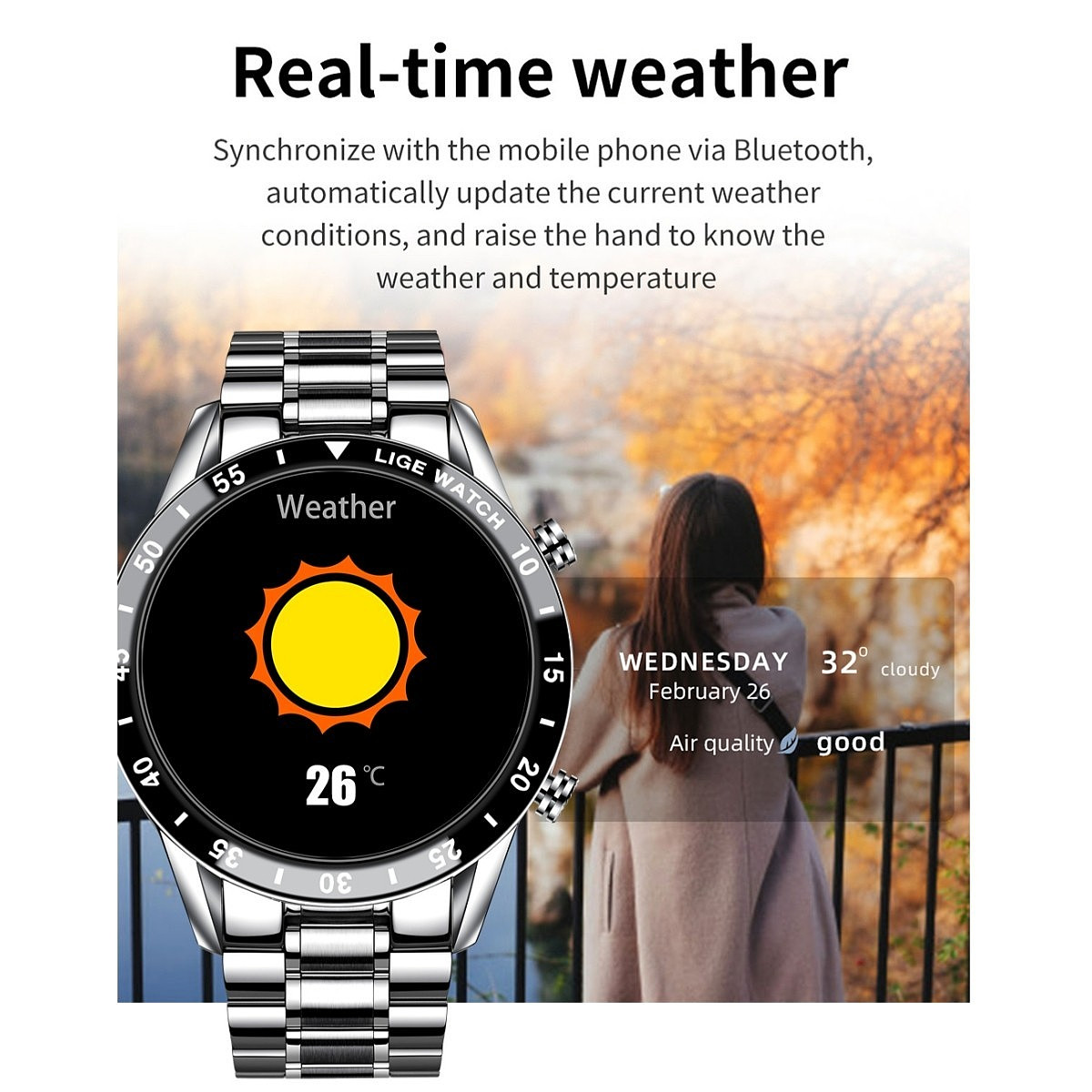 Smart Watch Military Tactical Men Sports Heart Rate Fitness Tracker Wristwatch