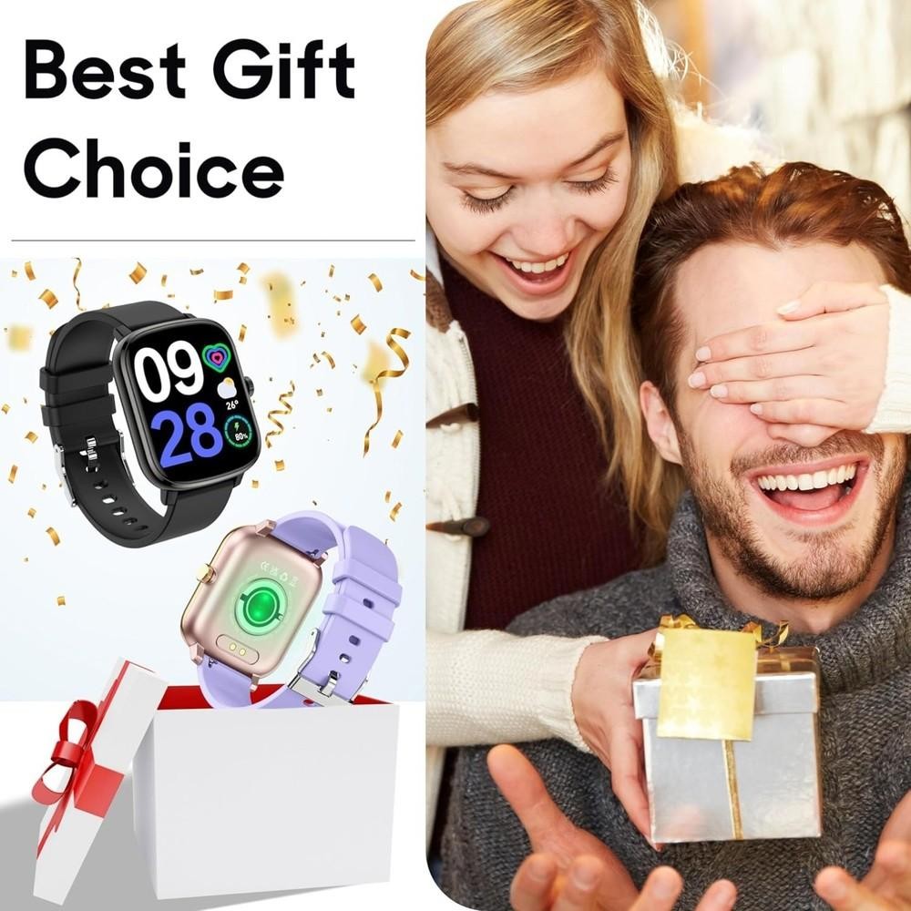 1.69”Smart Watch with Heart Rate, Blood Pressure, Blood Oxygen & Sleep Monitor