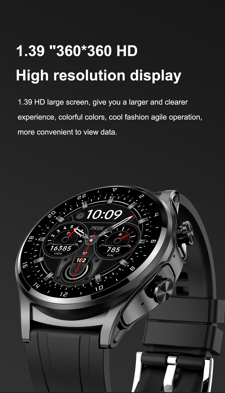 Bluetooth Smart Watch Earphones Touch Screen Waterproof Sports Fitness Tracker