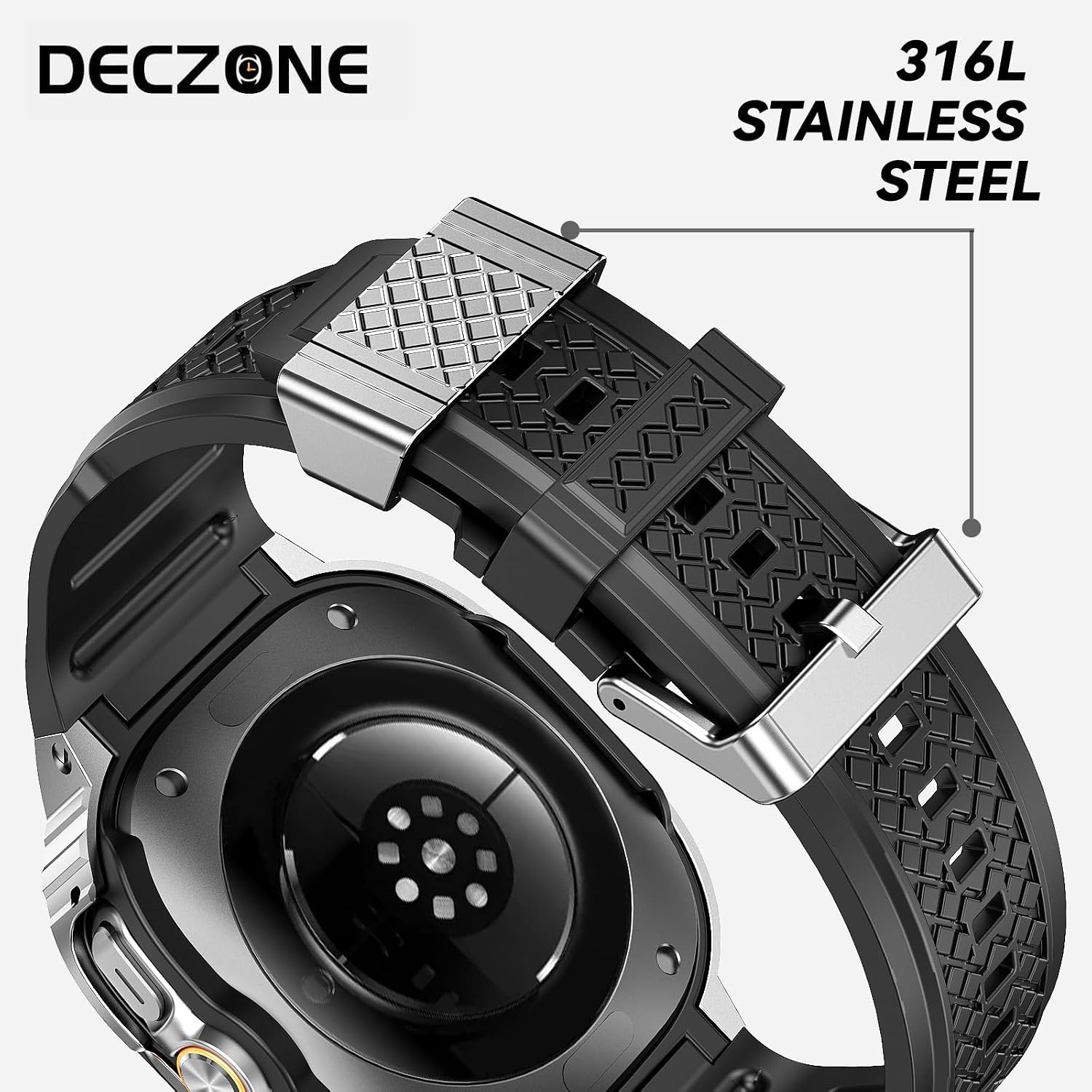 Case for Samsung Galaxy Watch 8 Ultra 47mm / Galaxy Watch Ultra 7 47mm – Silver