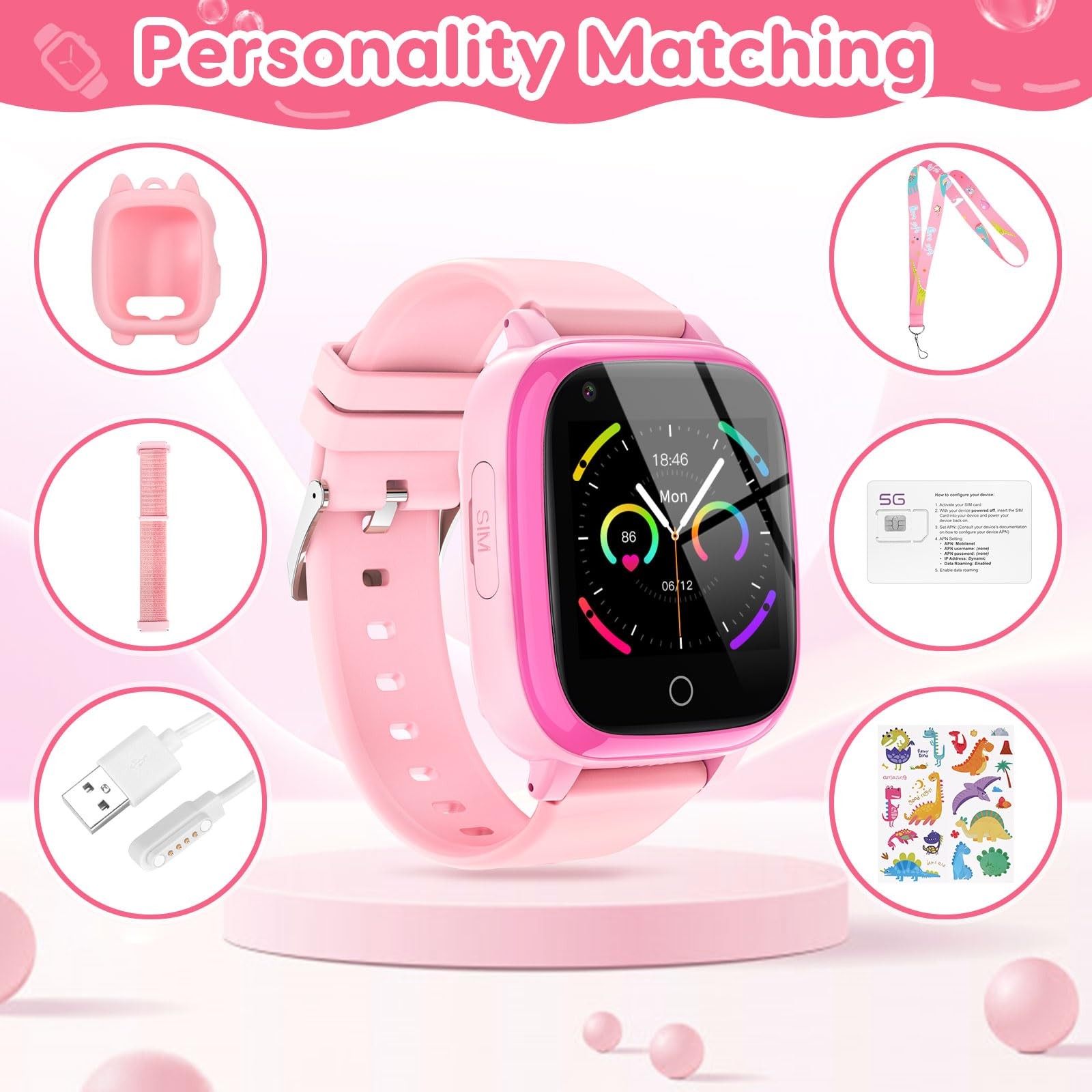 Cjc 4G Smart Watch For Kids Gps Tracker Globally Applicable Texting And Calling