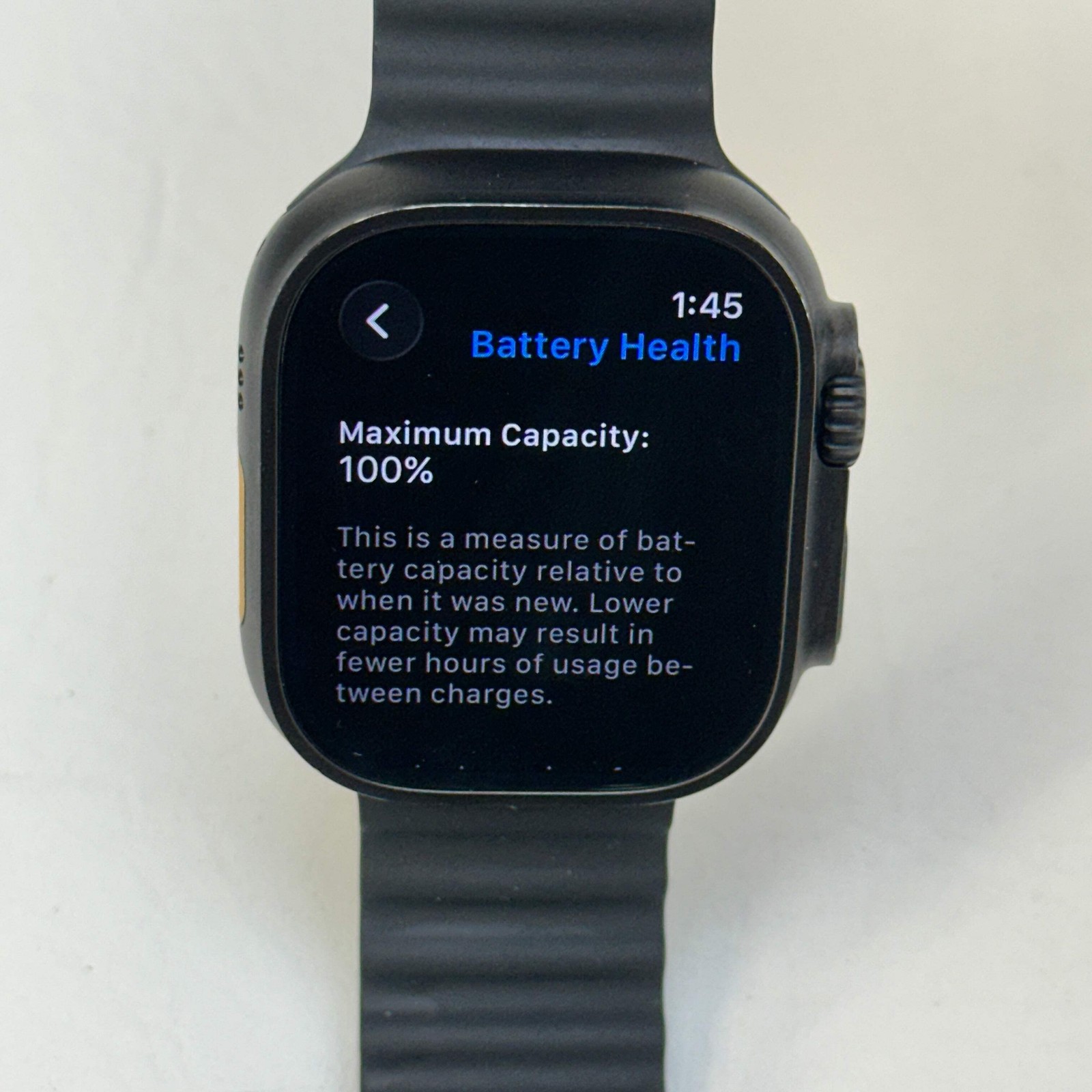 Unlocked Apple Watch Ultra 3 49MM Black Titanium Ocean Band MF0J4LW/A