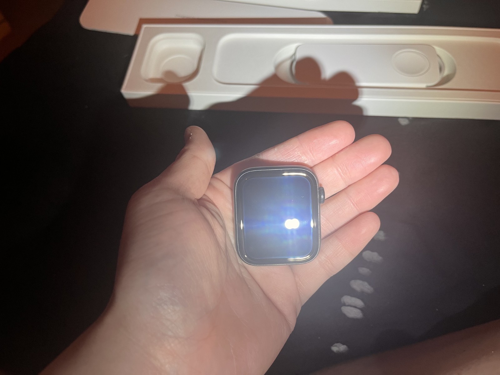 Apple Watch SE 44mm Aluminum Case Second Generation With Additional Fabric Band.