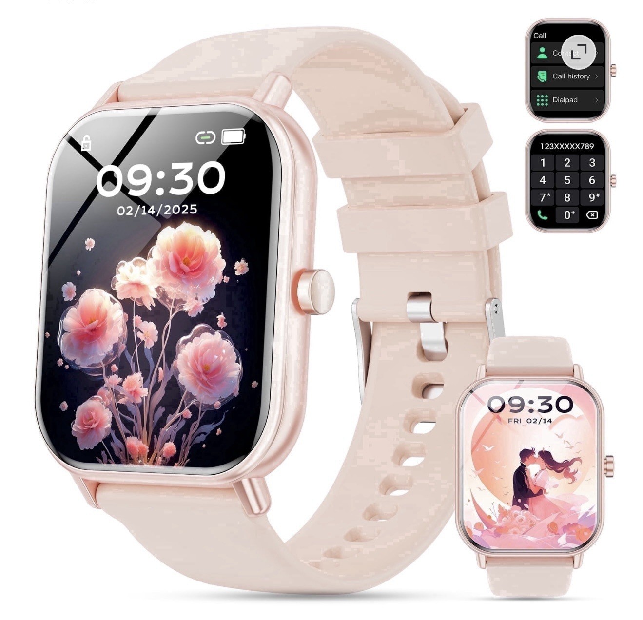 NWT Smart Watch for Women fits Android & iPhone 1.85″ Fitness Tracker 120 sports