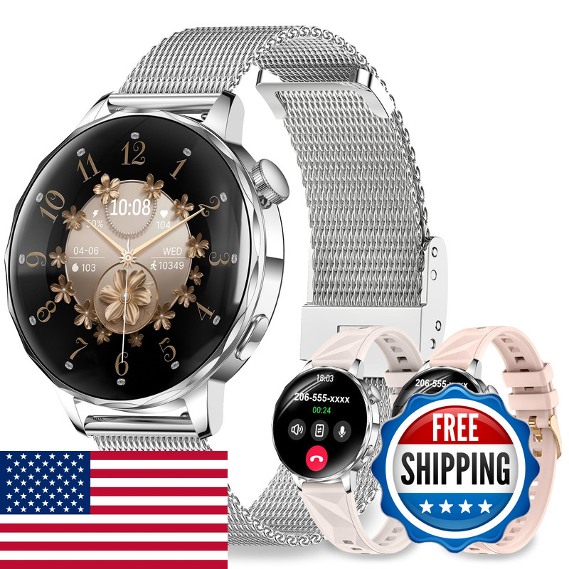 Kazunet Smart Watches For Women 1.27 Smartwatches Answer/Make Calls Compatible