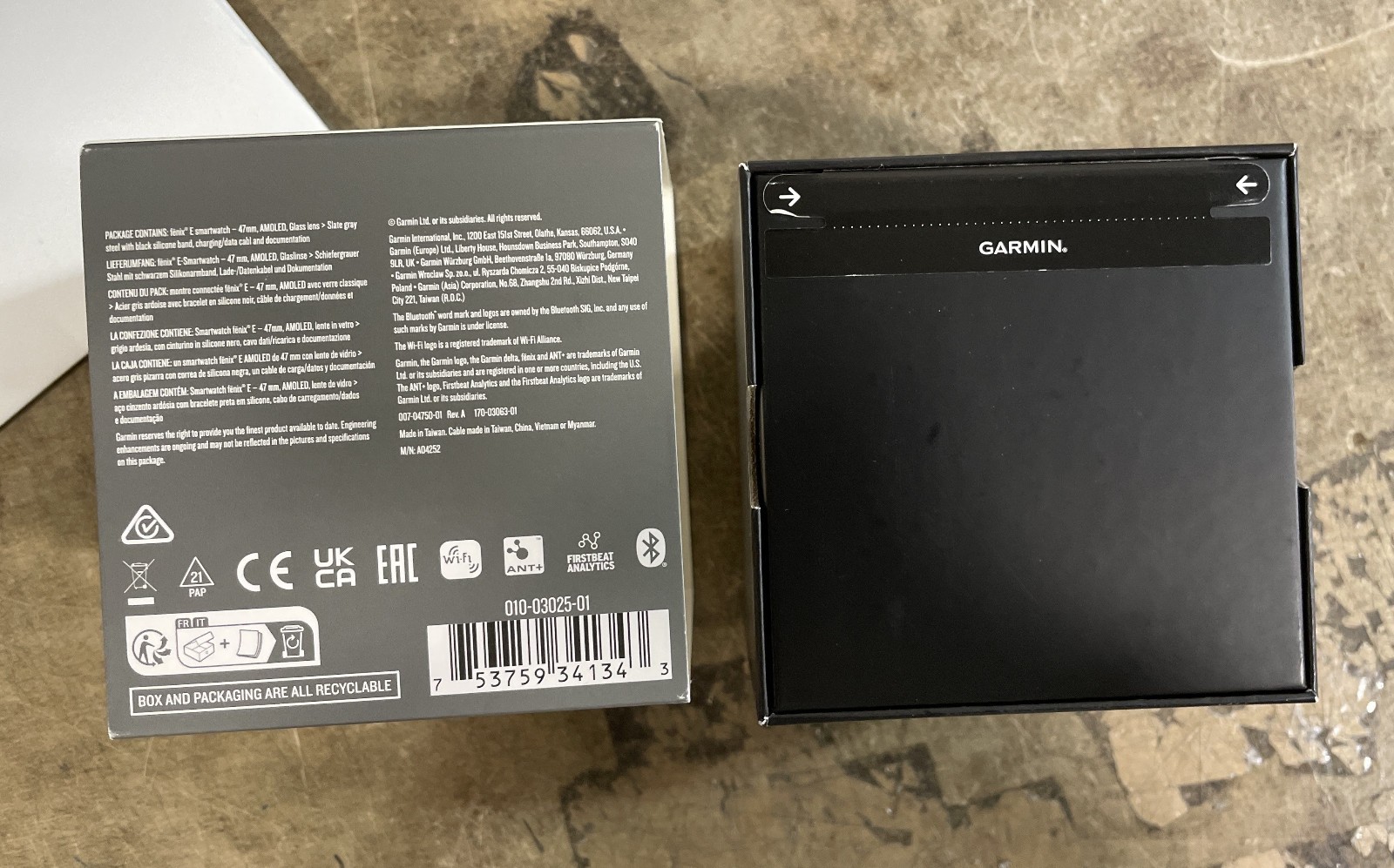 Garmin fēnix E – 47 mm, AMOLED, Slate Gray Steel GPS Smartwatch – 010-03025-01