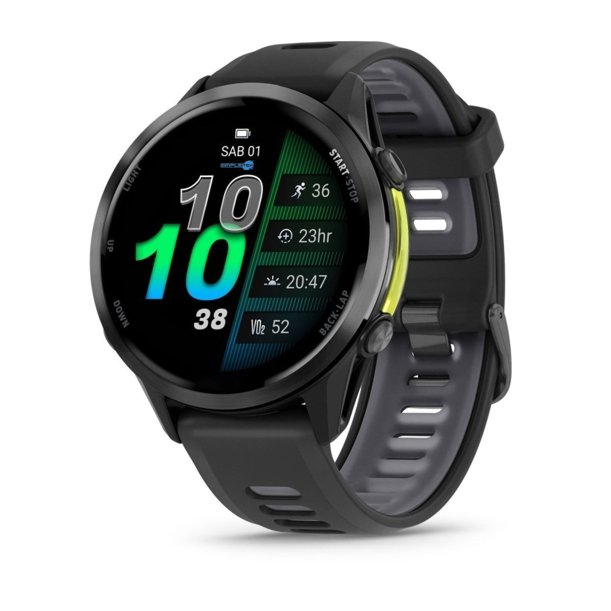 Simpletek SIMPLETEK Running Smartwatch Carbon Gray DLC Titanium 47 mm