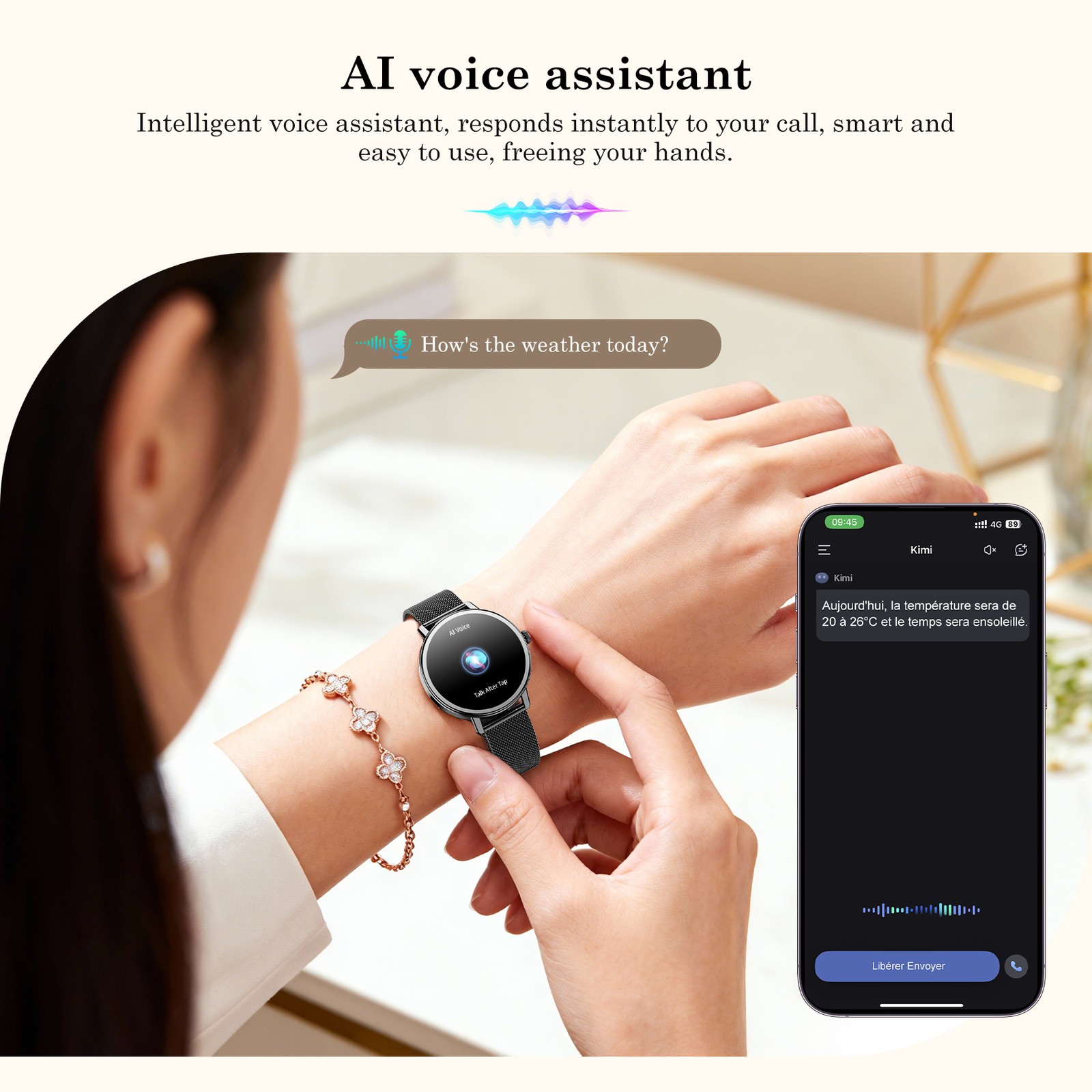 Blackview Smart Watch for Women lady with Bluetooth Calls Health Fitness Watches