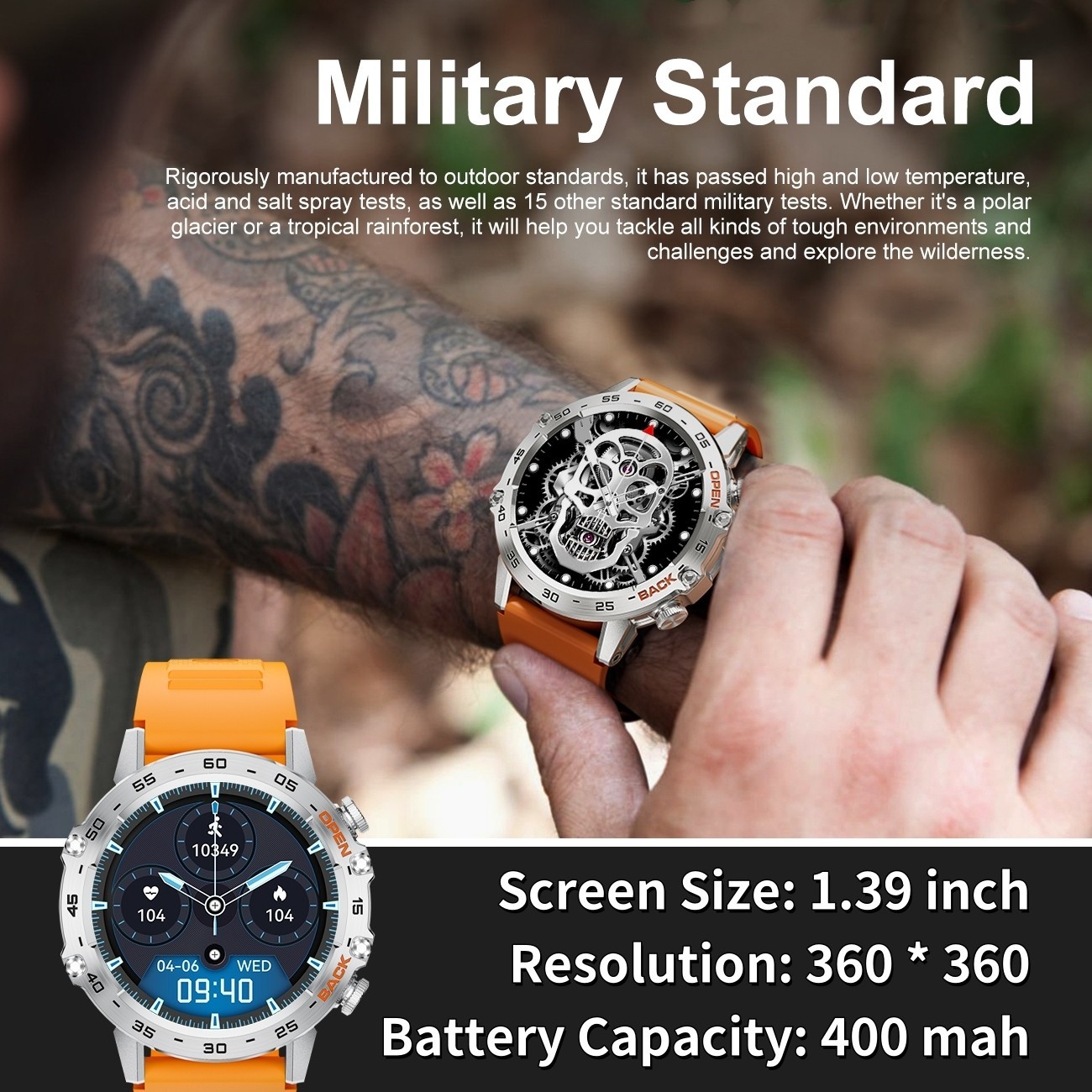 Smart Watch Men Women Heart Rate Blood Oxygen Fitness Tracker for Android IOS