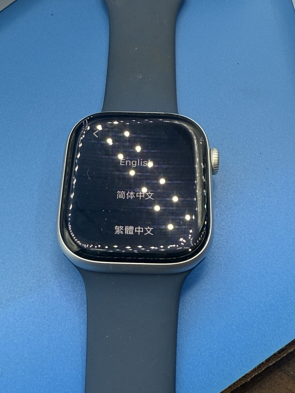 Apple Watch Series 10 GPS Cell 46mm Silver Case Denim Sport Band M/L MWY13LW/A