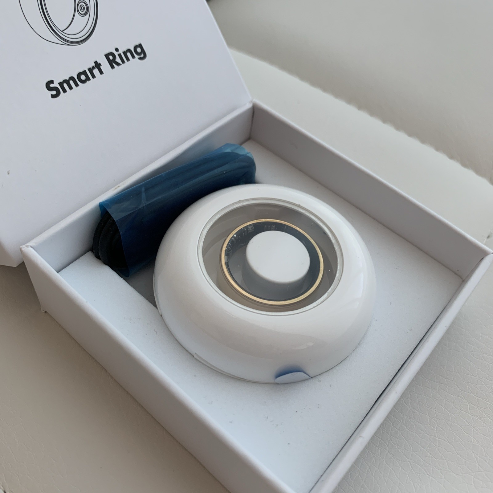 Smart Ring Fitness Tracker Gold Size 9 for iPhone & Android IP68 Waterproof