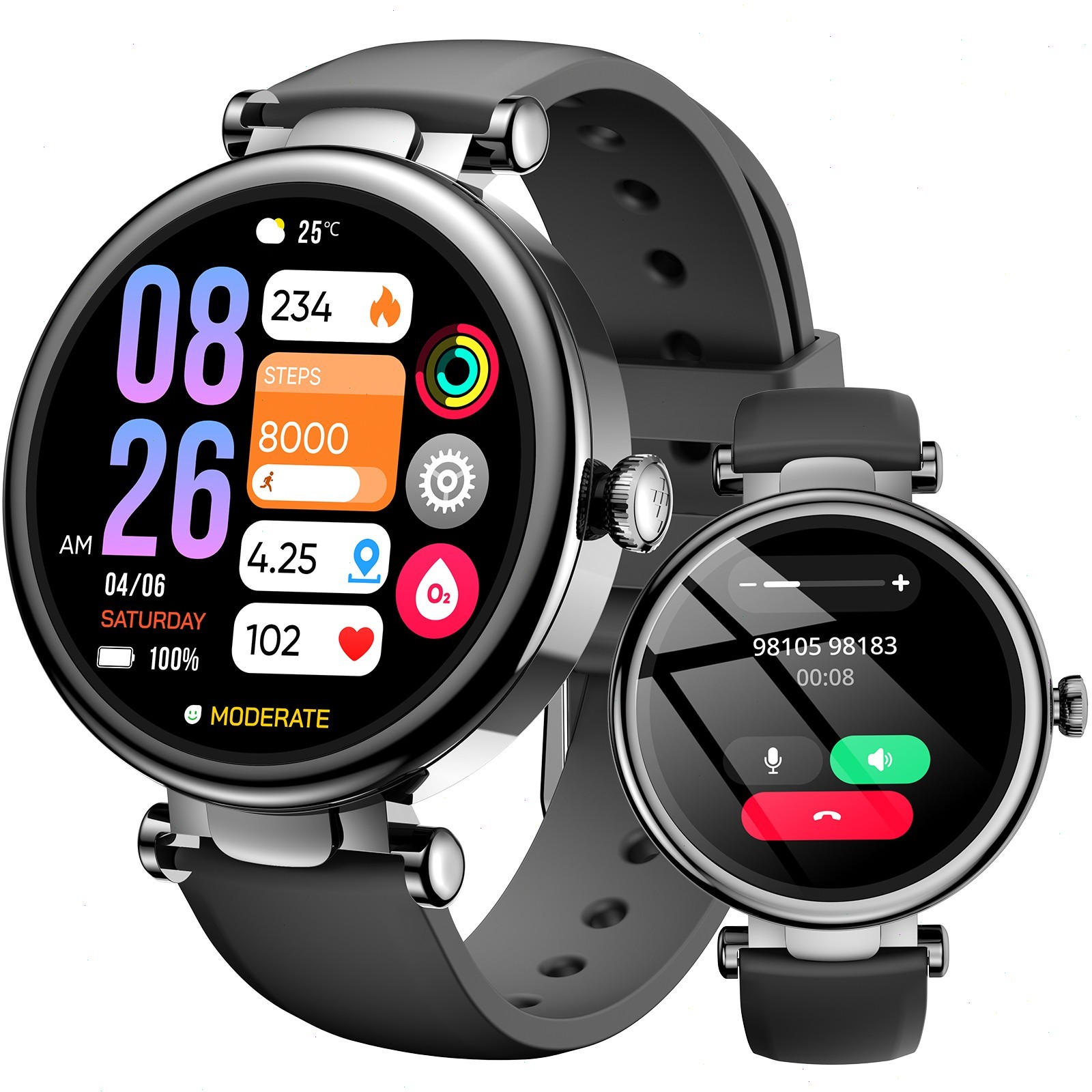 TOZO S8 Smart Watch 1.32″ AMOLED Touch Screen Sport Fitness Watch Waterproof