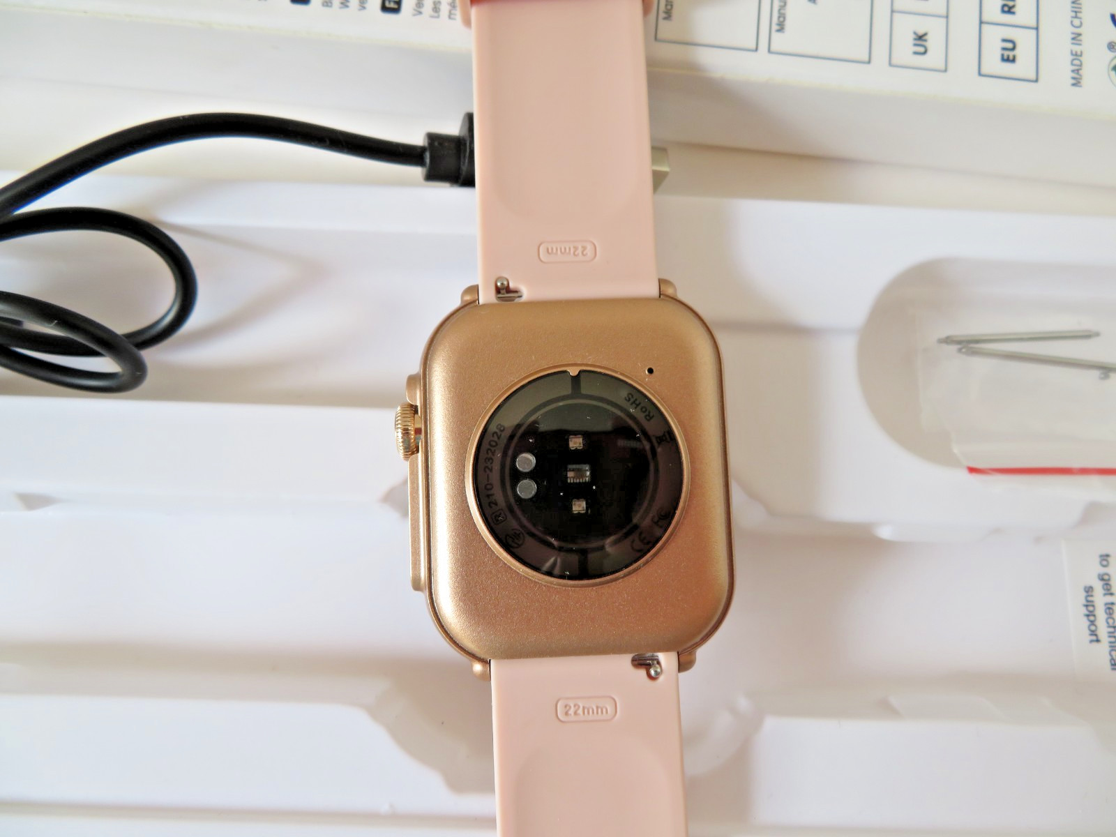 Women’s Smart Fitness Watch By G62 iOS/Android 1.85″ Pink