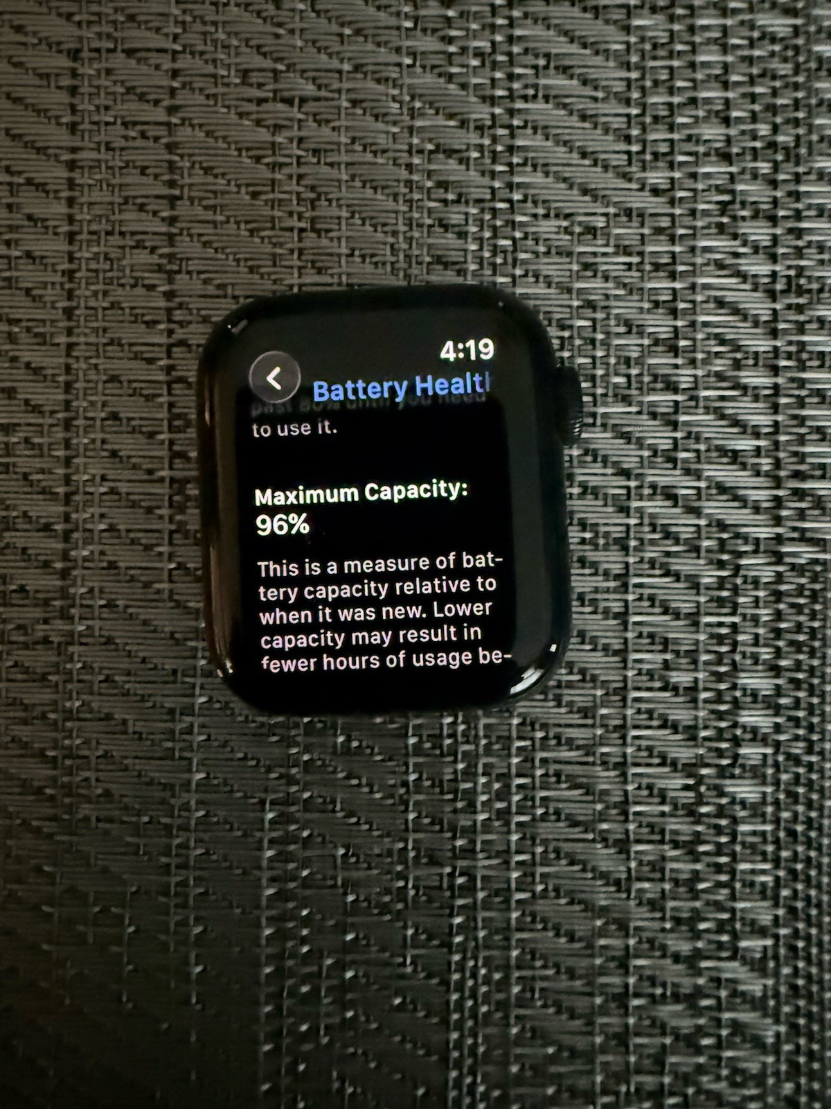 Apple Watch SE2nd Gen 96 Percent Batt Health 40mm Midnight Aluminum GPS WiFi
