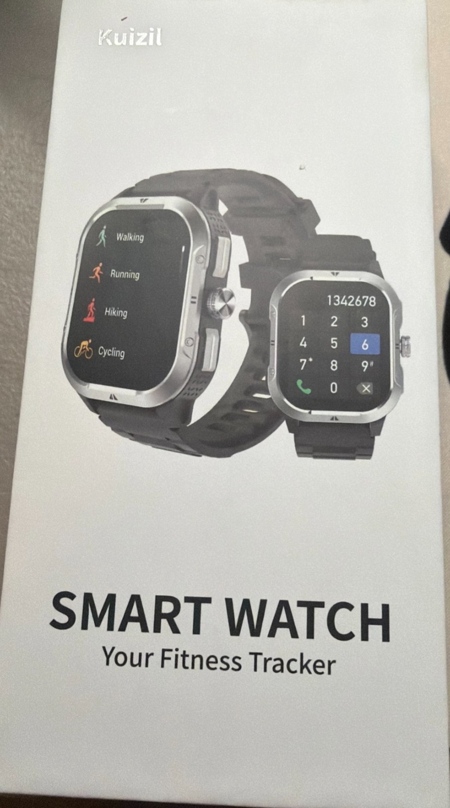 Kuizil V10 Smart Watch Fitness Tracker Touch Screen Water-Resistant Black NEW