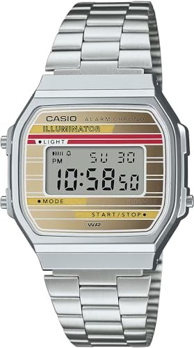 Casio Vintage Digital Watch A168WEHA-9A Silver Unisex Quartz Wristwatch