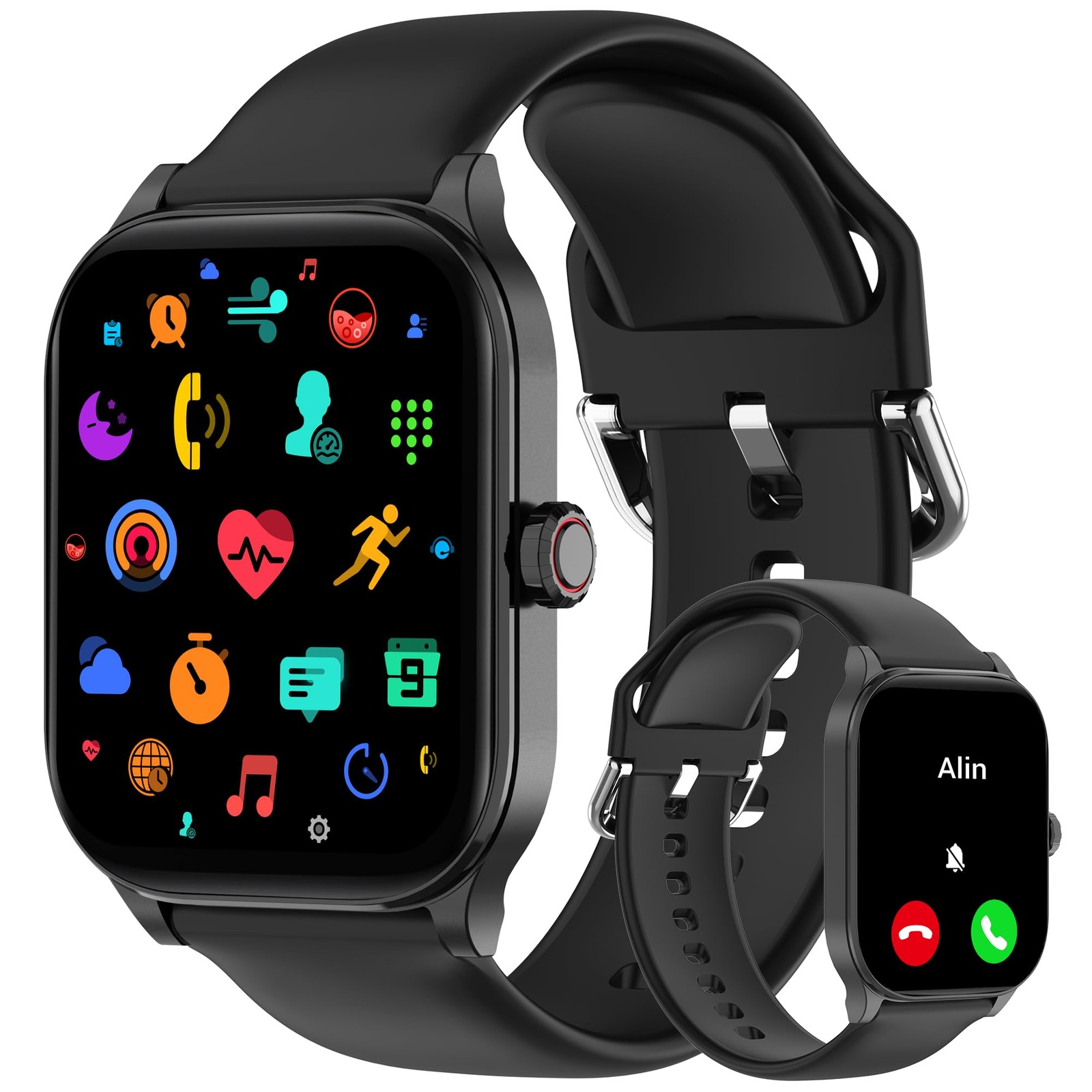 (Answer/Make ), 1.85″ for Android Phones and iPhone with Heart Rate,Sleep Mon…
