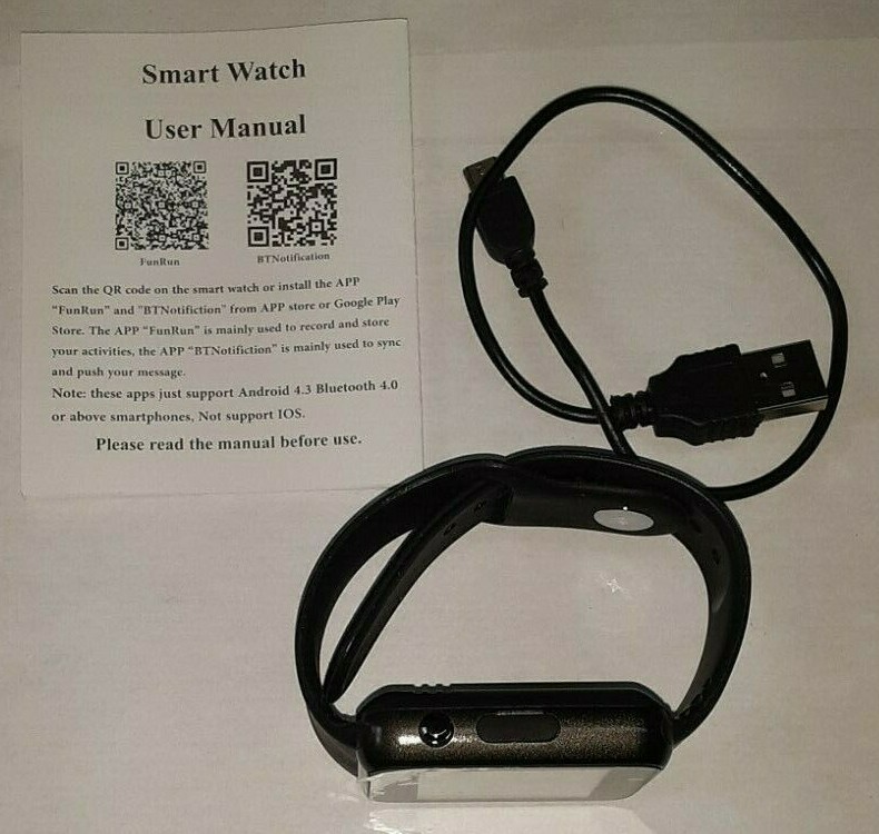 WZPISS SMART WATCH FOR FITNESS & ACTIVITY 1.5″ LCD SCREEN SILICONE STRAP BLACK