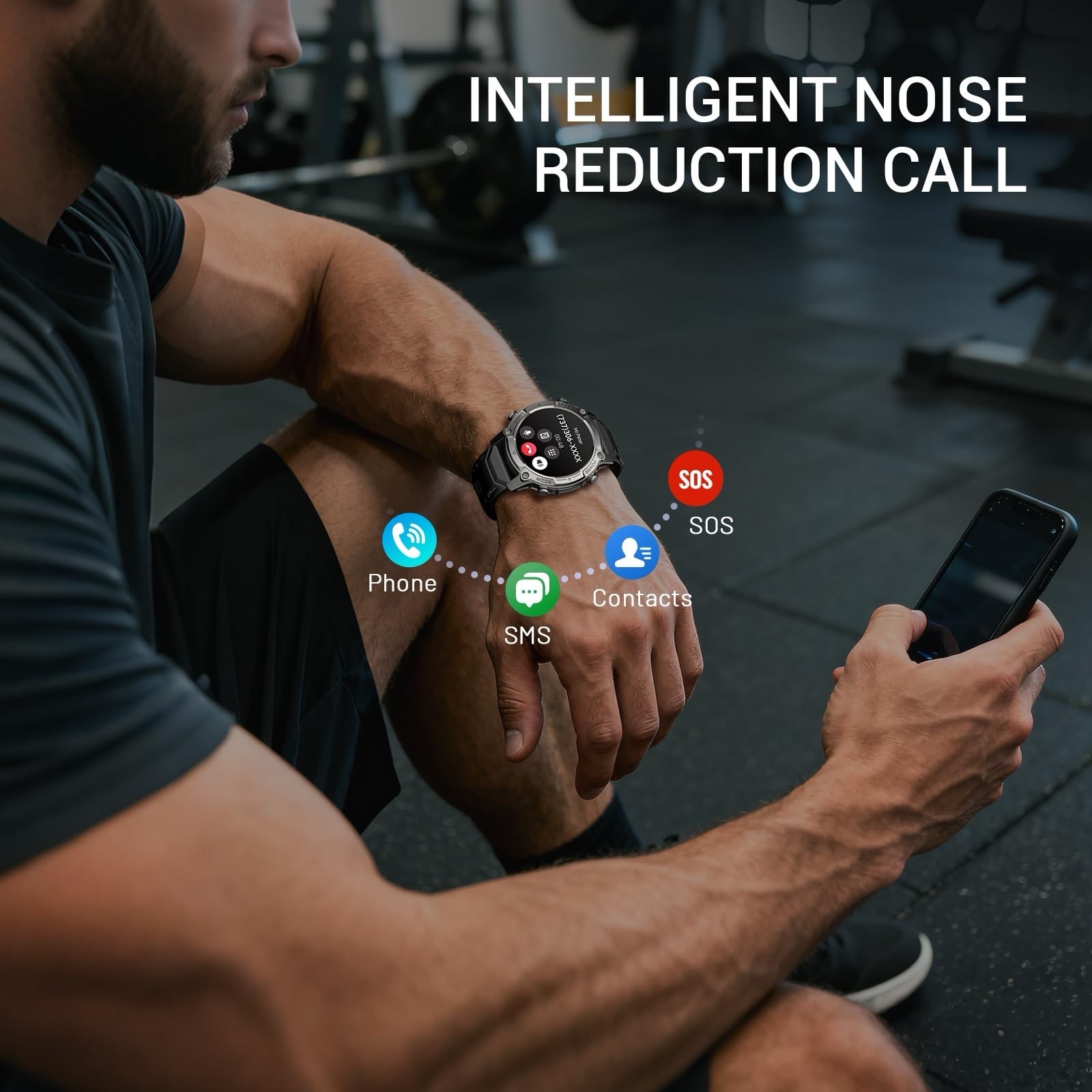 2026 AI Smart Watch with Standalone GPS & Offline Maps, 5ATM Waterproof, 1.43″ A