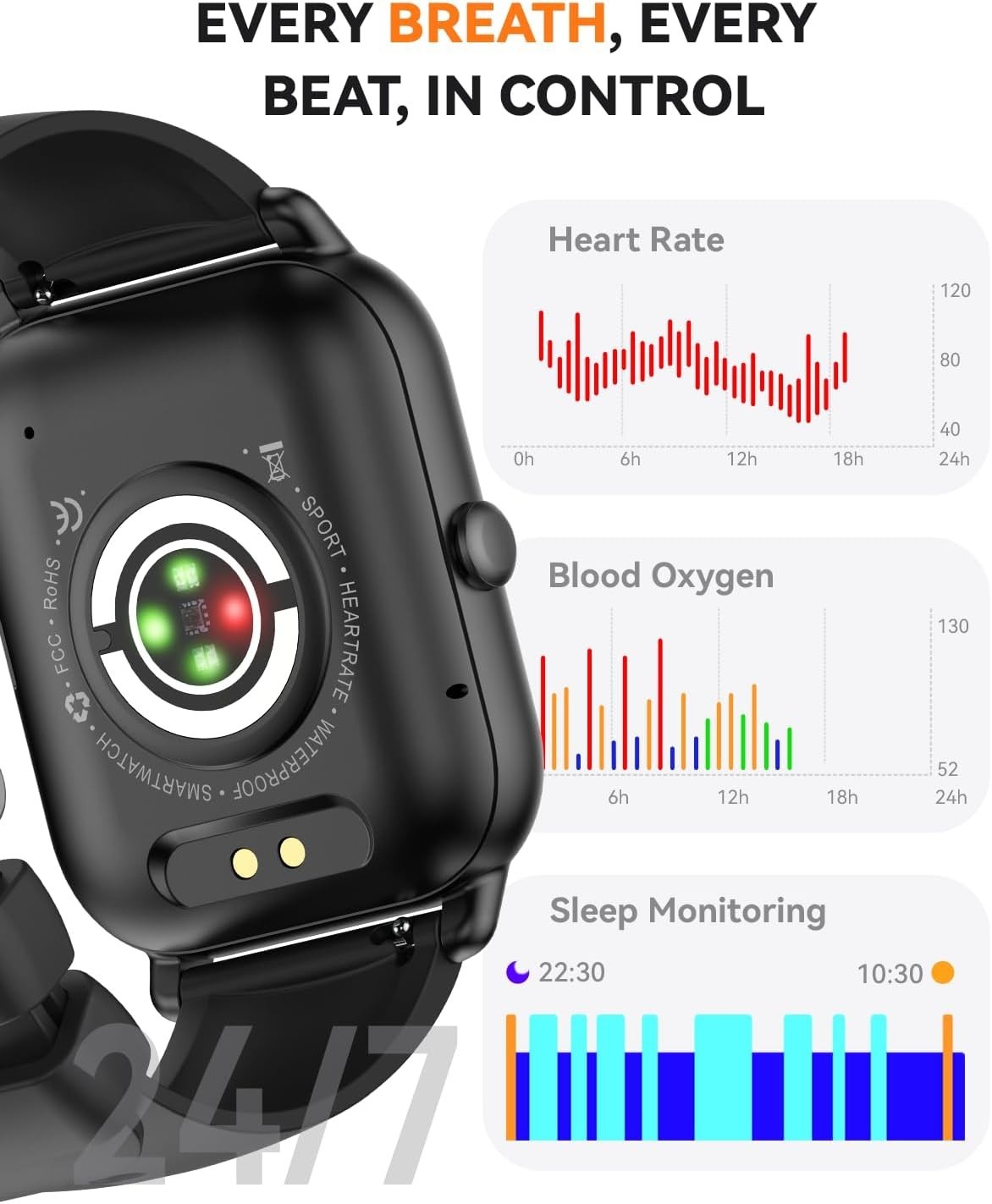 Women’s Smart Watch Bluetooth SmartWatch For Apple iPhone iOS and Android