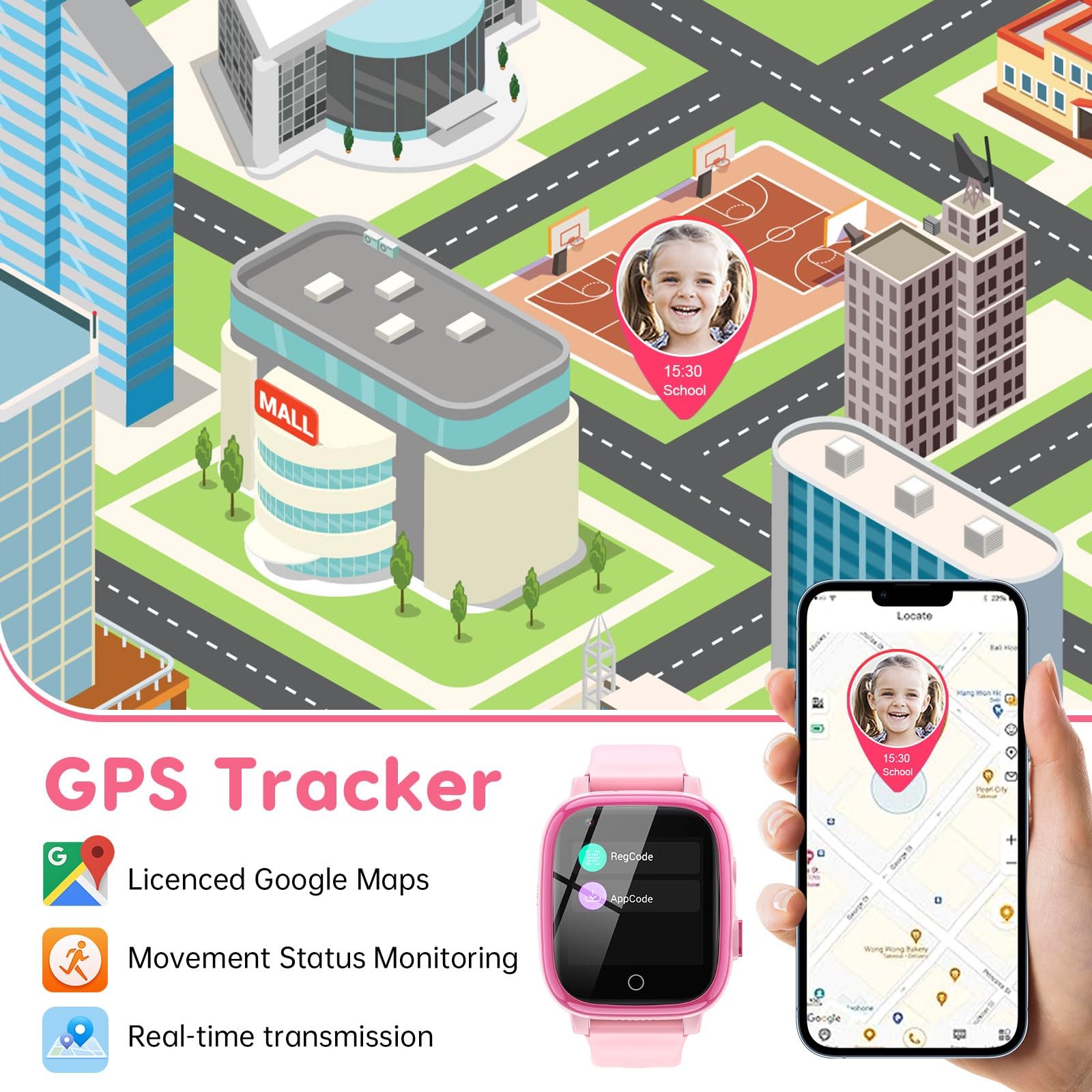 Cjc 4G Smart Watch For Kids Gps Tracker Globally Applicable Texting And Calling