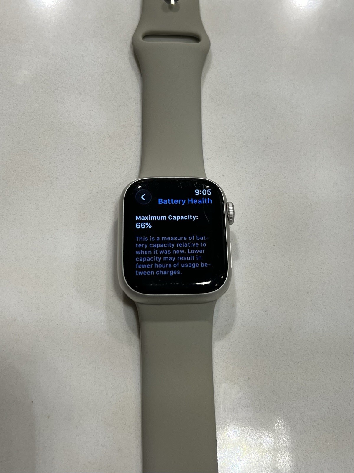 Apple Watch Series 7 GPS Cellular 41mm Aluminum Sport Band – Starlight MKMY3LL/A