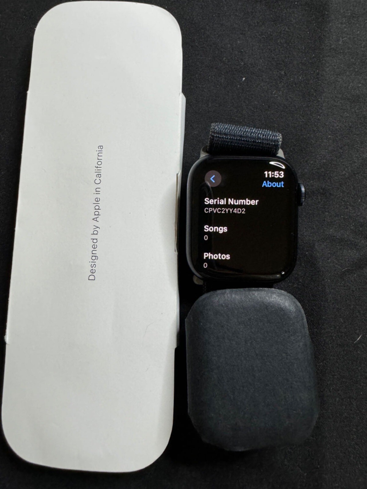 Apple Watch Series 9 41mm Aluminum Case with Sport Loop – Midnight, S/M (GPS)…