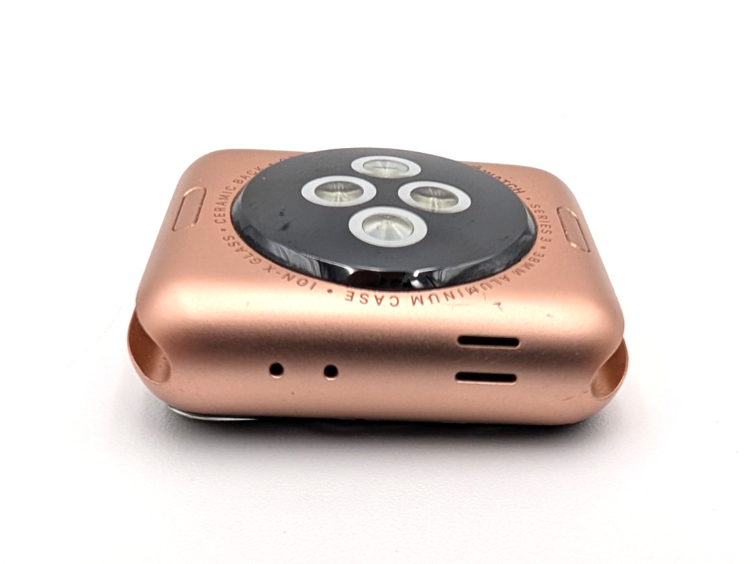 Apple Watch Series 3 38mm Aluminum Case Rose Gold A1858 Face Only, Broken Screen