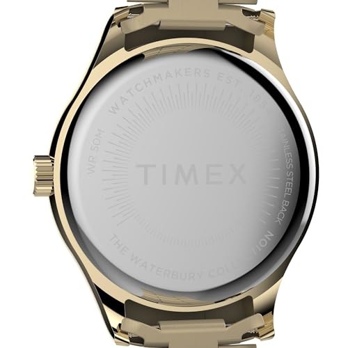 TIMEX Waterbury Traditional Watch Blue Dial Quartz Gold TW2W40300