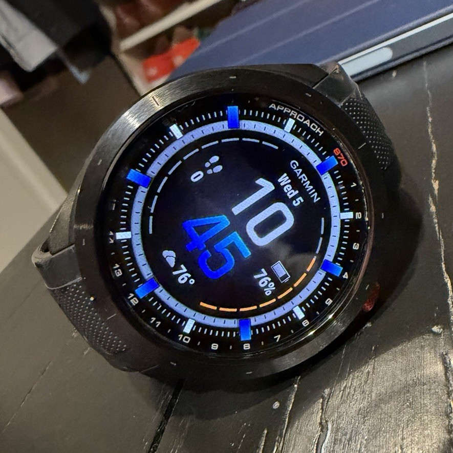 Garmin Approach S70 Golf GPS Smartwatch 47mm Black Silicone Band